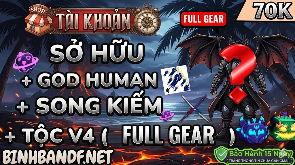 RANDOM 70k 100% SONG KIẾM +SGT + V4 FULL GEAR GIÁ SINH VIÊN