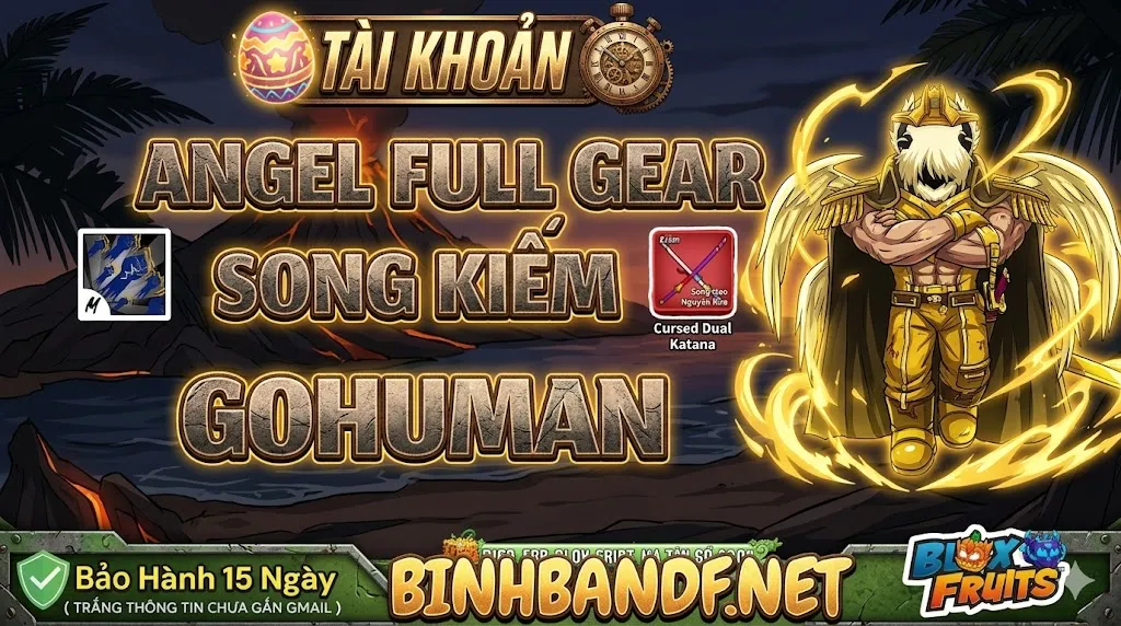 LV 2800 God + Song Kiếm + SG Full Gear Race Angel ( Tộc Thiên Thần )
