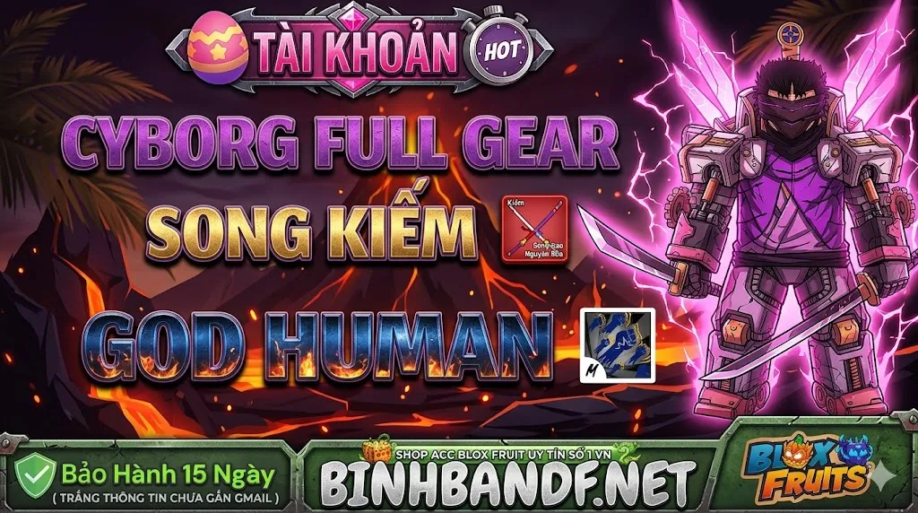LV2800 + God +  Song Kiếm+ SG Full Gear Race Cyborg ( Tộc Người Máy )
